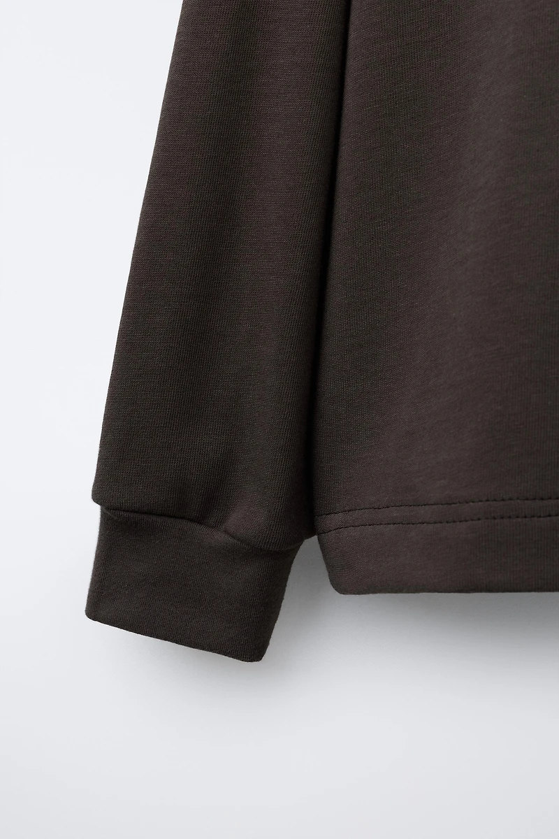 VELVET TEXT POLO SHIRT