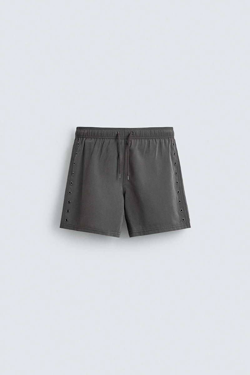METALLIC EYELET SWIMSUIT