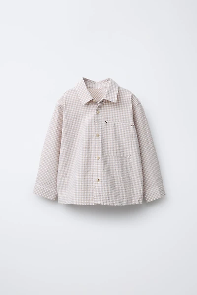 CHEMISE À POCHE CARREAUX VICHY