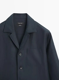 Linen overshirt with pocket details