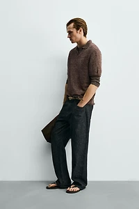 TEXTURED KNIT POLO
