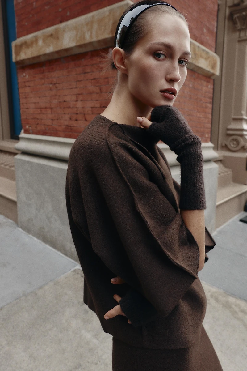 LAPEL COLLAR KNIT JUMPER