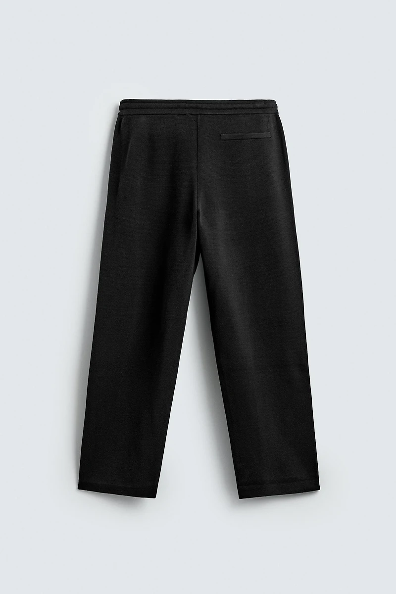 TEXTURED KNIT PANTS