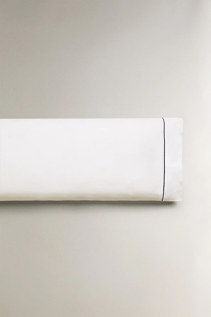 SATEEN PILLOWCASE WITH TRIM