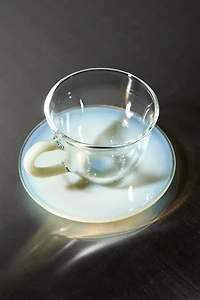 TASSE À CAFÉ ET SOUCOUPE EN BOROSILICATE COULEUR