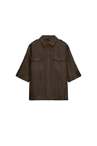 CHEMISE 100 % LIN À POCHES ZW COLLECTION