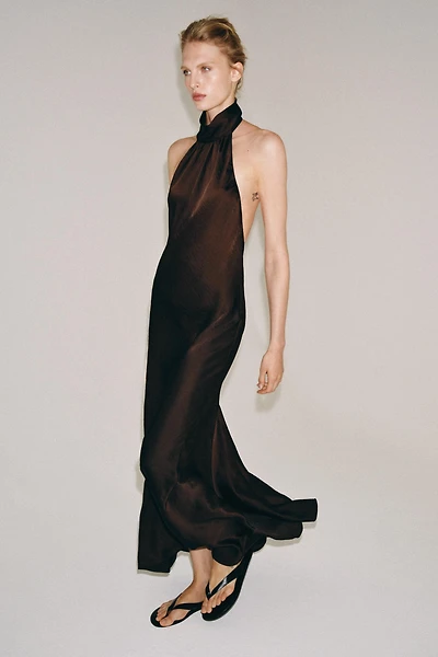 ZW COLLECTION HALTER NECK LONG DRESS