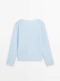 Pull en maille à col bateau