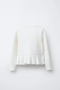 RIBBED SOFT TOUCH SHIRT WITH BOWS
