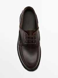 Mocassins nappa semelle crantée