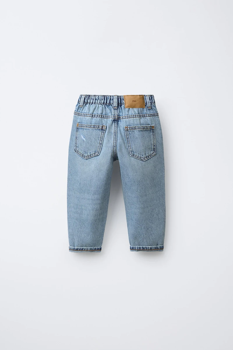 RIPPED LOW BAGGY JEANS