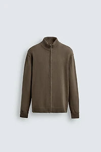 ZIP-UP KNIT CARDIGAN