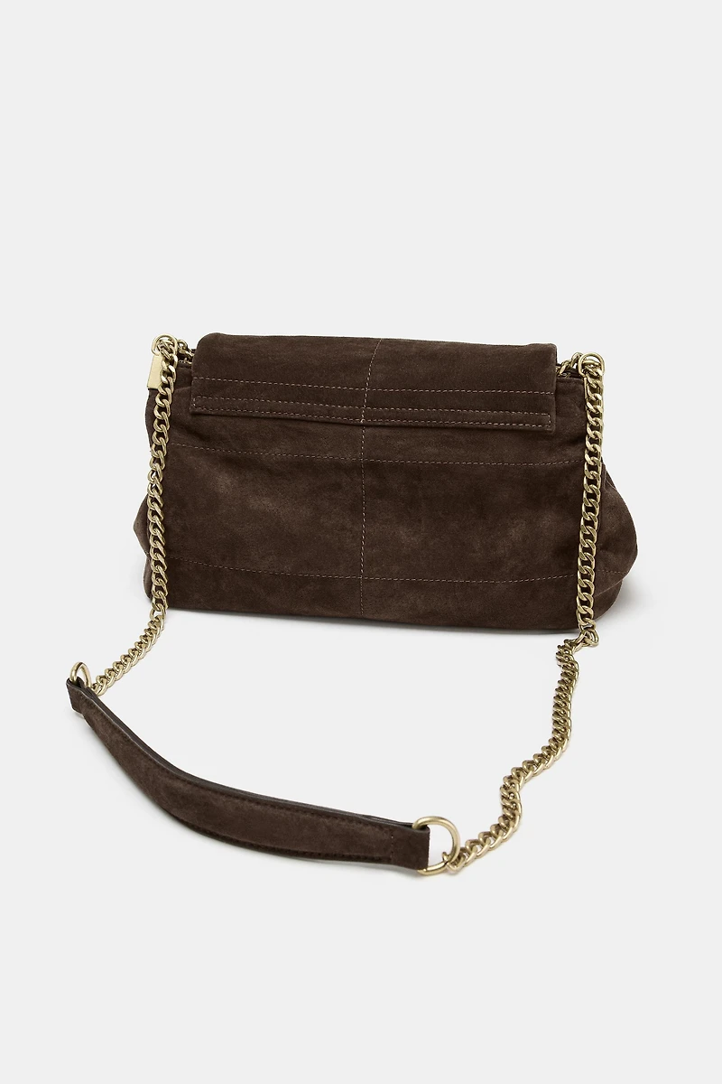 SAC PORTÉ ÉPAULE EN CUIR VELOURS