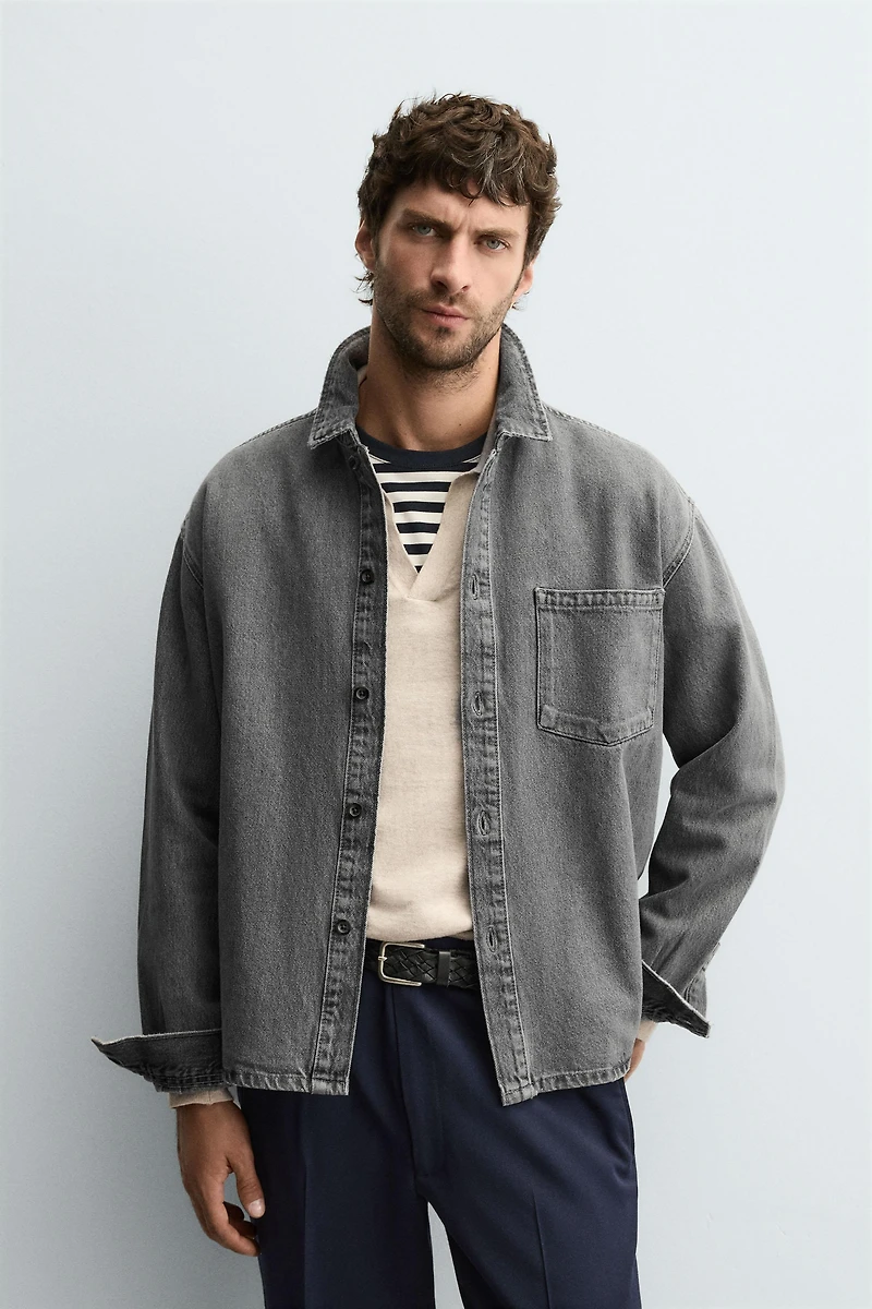 BOXY FIT DENIM SHIRT