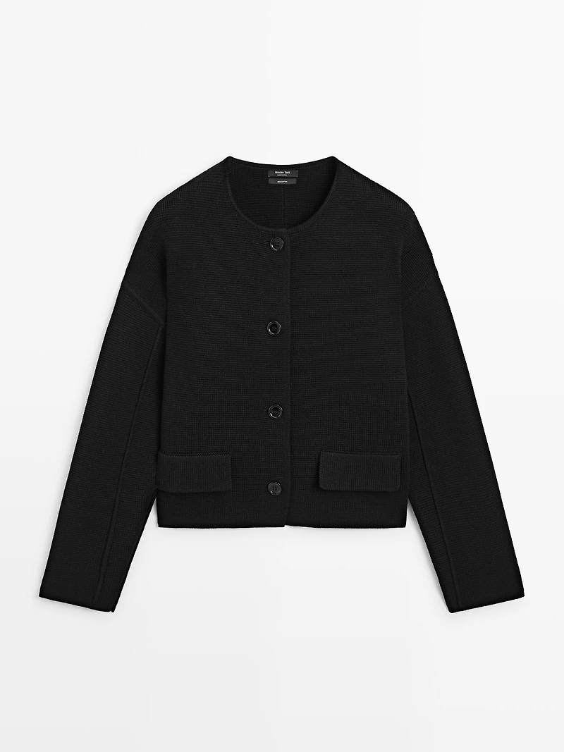 Cotton knit cardigan
