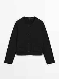 Cotton knit cardigan