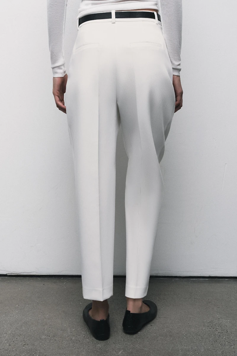 BELTED ANKLE PANTS