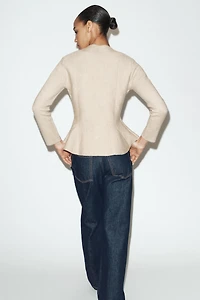 PEPLUM CARDIGAN
