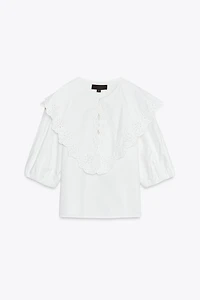 PETER PAN COLLAR POPLIN SHIRT
