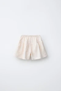 EMBROIDERED FLORAL SHORTS