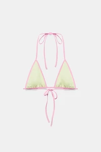 HAUT DE BIKINI TRIANGULAIRE CONTRASTÉ