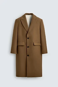 WOOL BLEND TEXTURED COAT