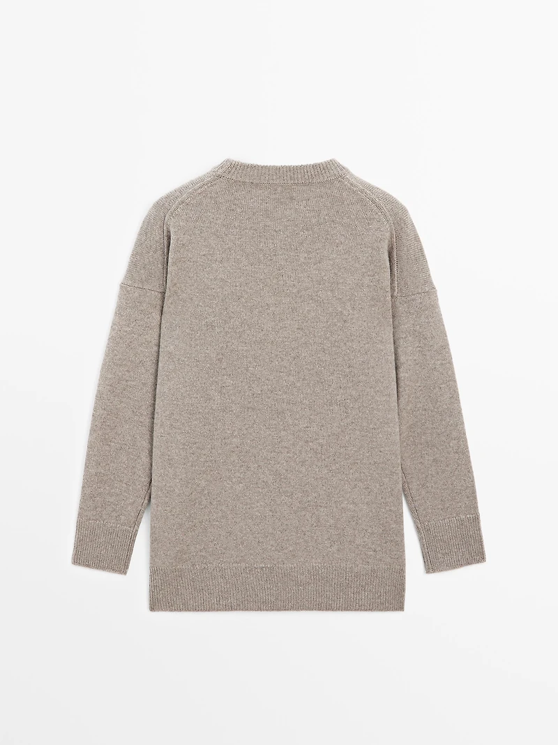 Pull cachemire oversize en maille
