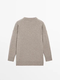 Pull cachemire oversize en maille