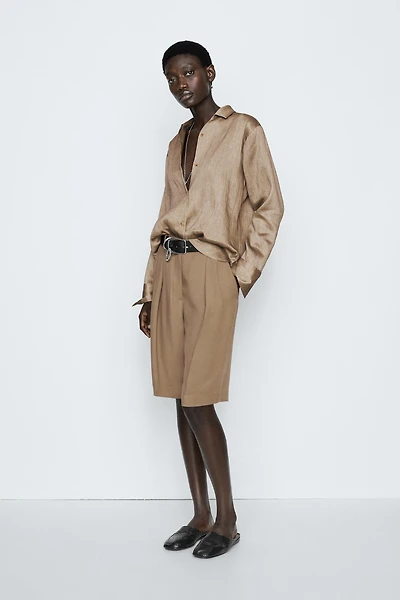 Studio satin flowing shirt