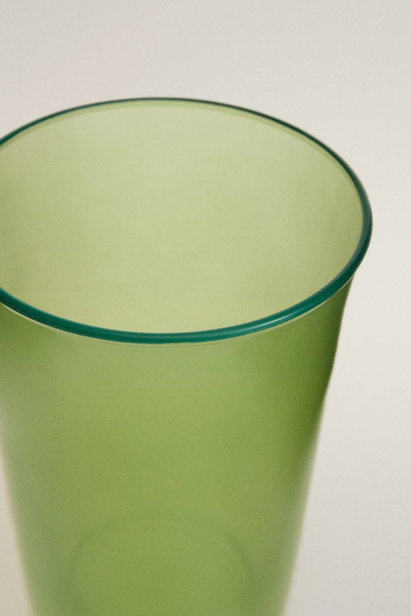COLOURED GLASS TUMBLER