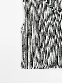 Top en maille à rayures