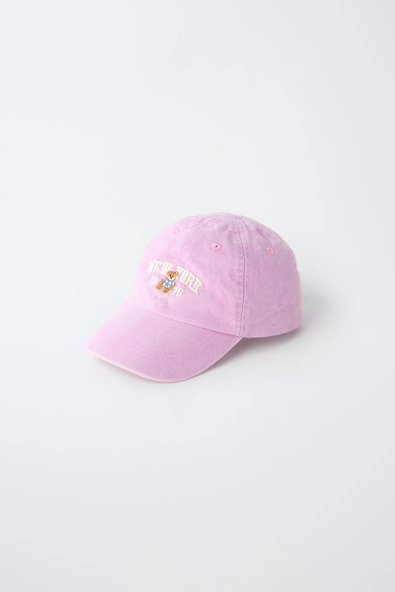 BEAR EMBROIDERY CAP
