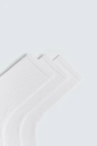 LOT DE 3 PAIRES CHAUSSETTES BASIQUES CÔTELÉES