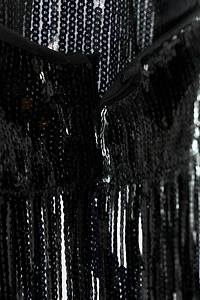 SEQUIN FRINGE HALTER TOP