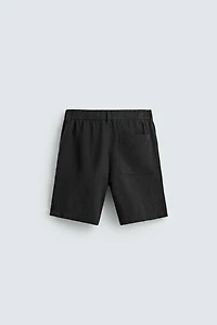 100% LINEN RELAXED FIT SHORTS