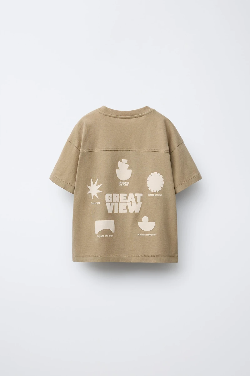 GARMENT-DYED PRINTED T-SHIRT