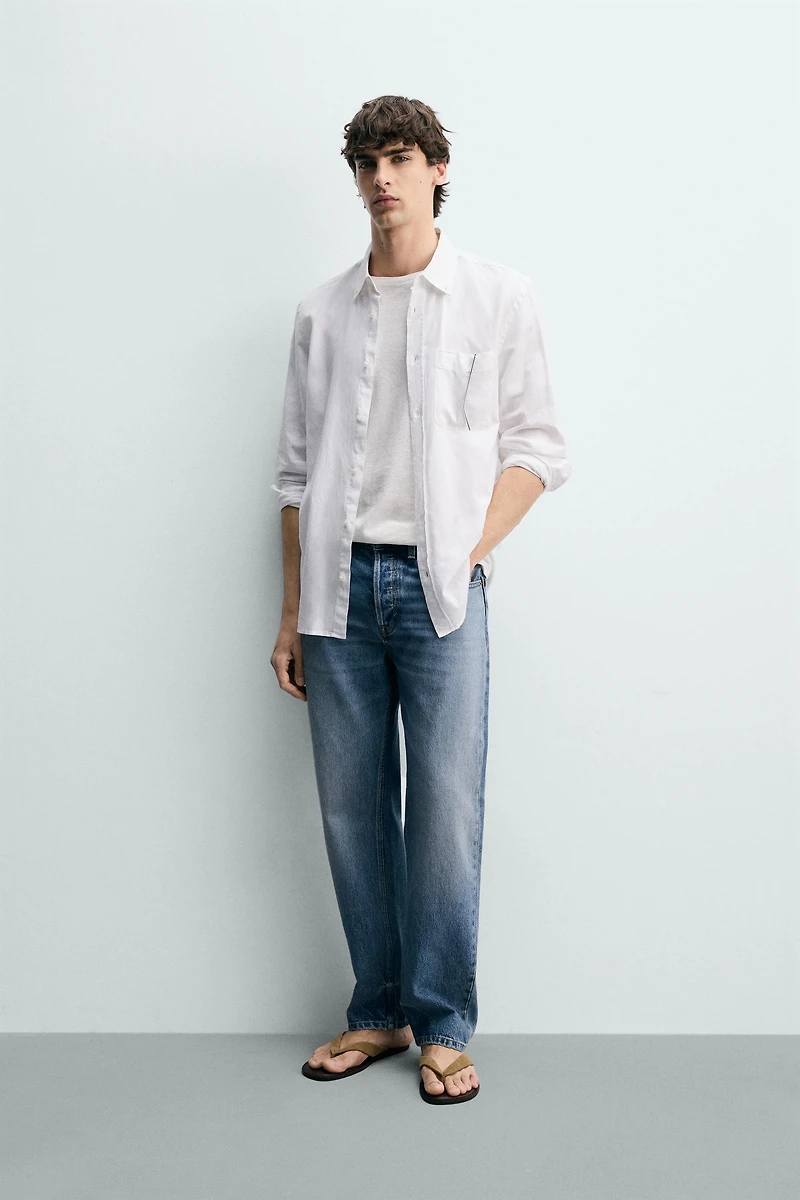 CHEMISE REGULAR FIT LYOCELL - COTON