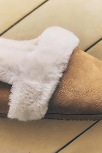 CHAUSSONS CUIR CHAUDS