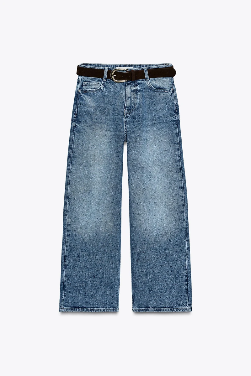Z.10 HIGH-WAISTED BELTED CULOTTE JEANS