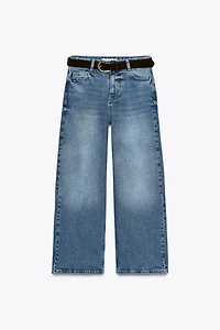 Z.10 HIGH-WAISTED BELTED CULOTTE JEANS