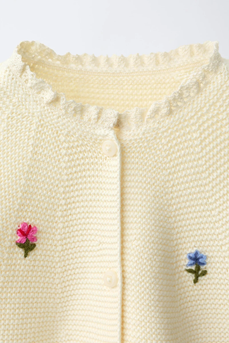 FLORAL EMBROIDERY CARDIGAN