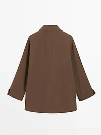 Cotton blend jacket with pockets