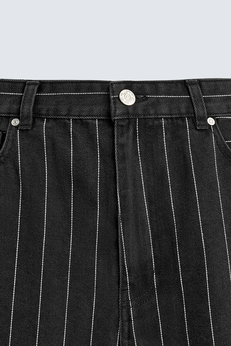 STRIPED BALLOON FIT PANTS
