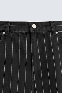 STRIPED BALLOON FIT PANTS