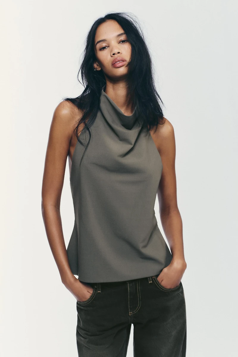 HALTER OPEN BACK TOP