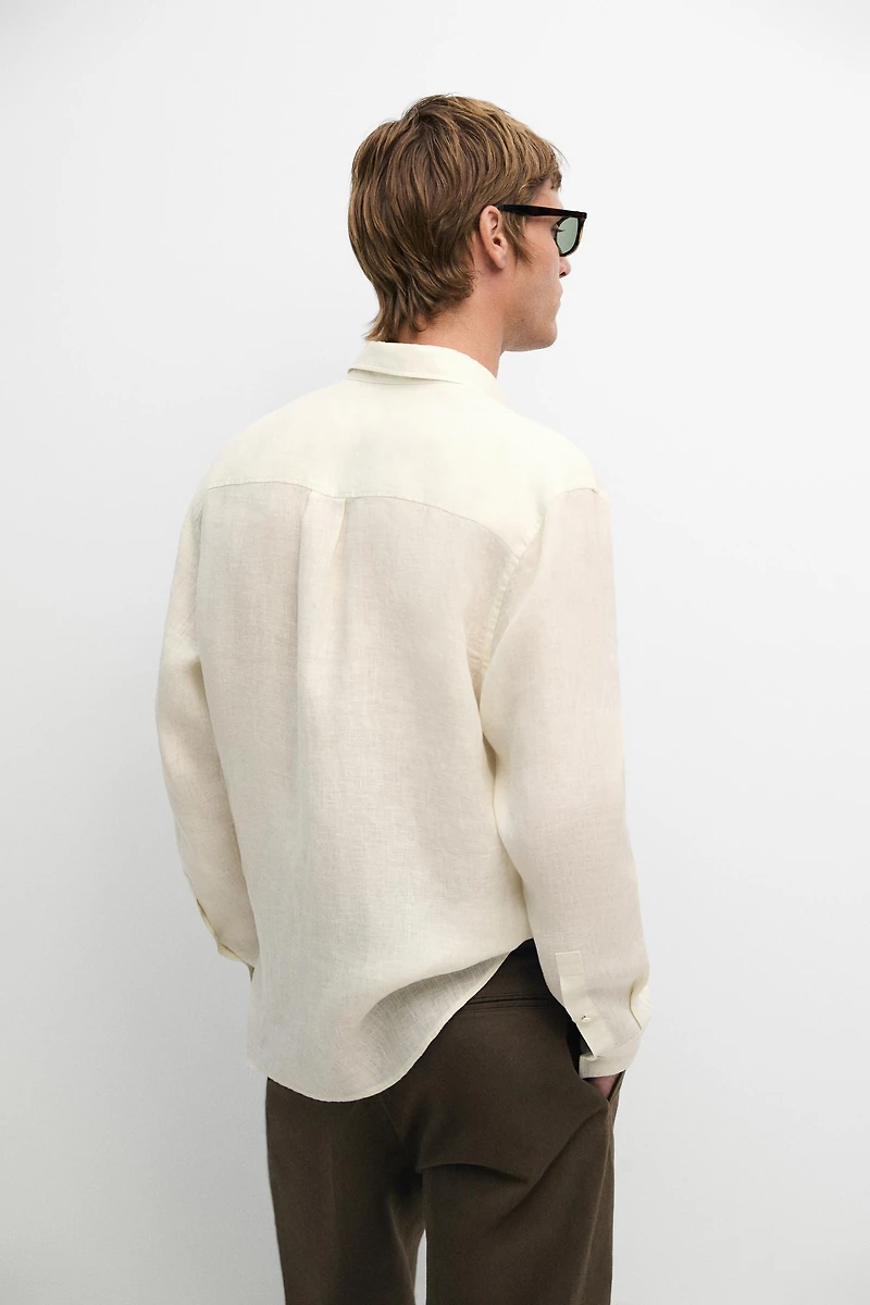 100% linen regular fit shirt