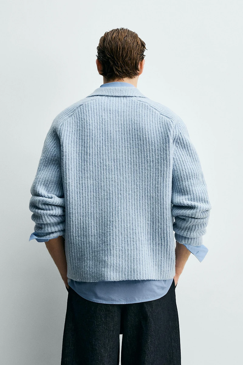 PEARL KNIT WOOL BLEND POLO SHIRT