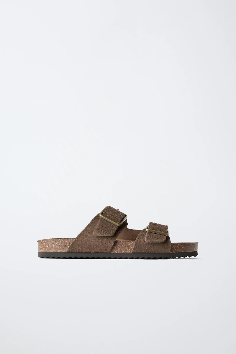 STORIEZ - LEATHER BUCKLE SANDALS