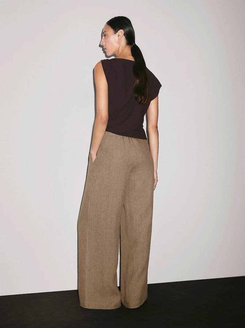 Pantalon fluide 100 % lin