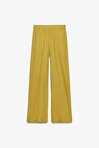 STRAIGHT LEG LINEN PANTS